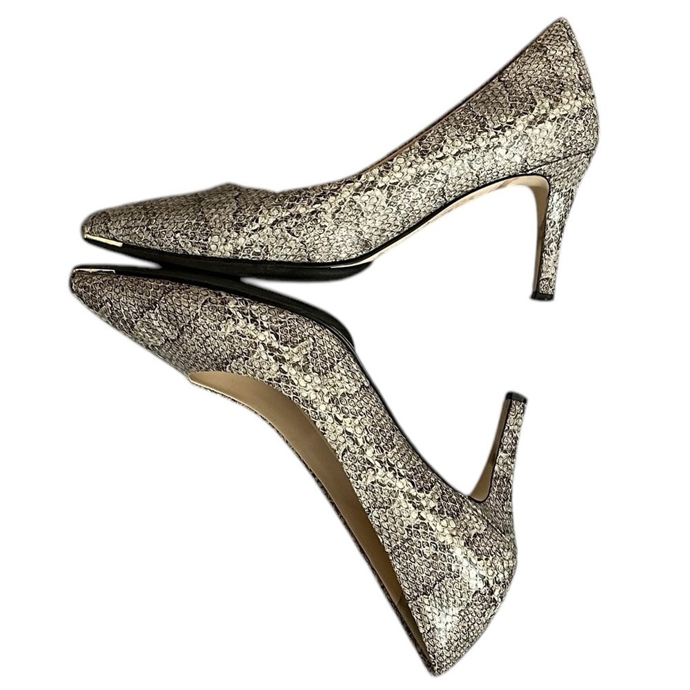 Cole Haan GrandSeries White Grey Black Snakeskin Leather Pumps Heels - Size 7.5B - Picture 6 of 7